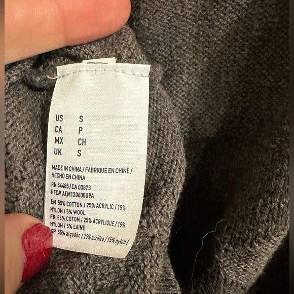 Gray Hooded Women's Sweater - Picture 4 of 4